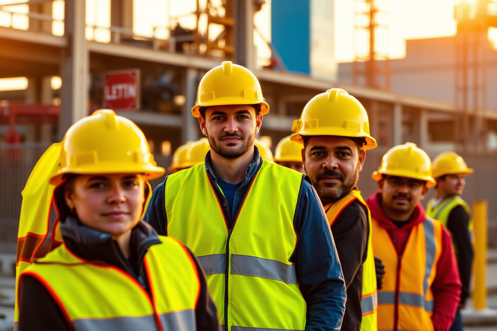 Trabajadores con equipo de protección personal